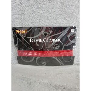 Spirit Halloween Devil Choker Red Rhinestone Adult Costume Jewelry Accessory